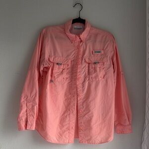 Columbia Men's Pink Casual Button Down Shirt